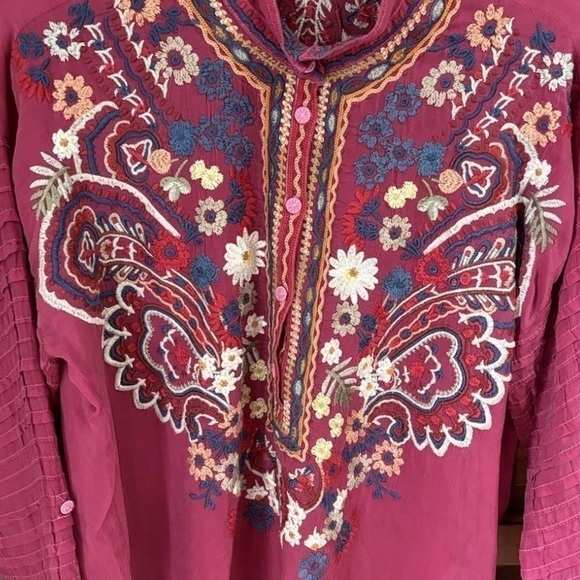 Johnny Was heavily embroidered Aubrette Blouse NWT - Picture 7 of 10